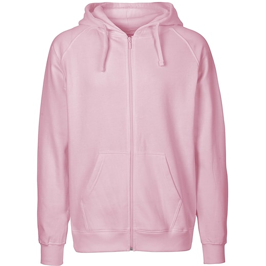 rosa Neutral Mens Zip Hoodie - light pink
