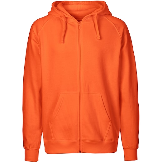 orange Neutral Mens Zip Hoodie - orange
