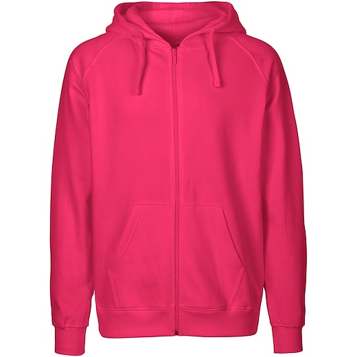 lyserød Neutral Mens Zip Hoodie - pink