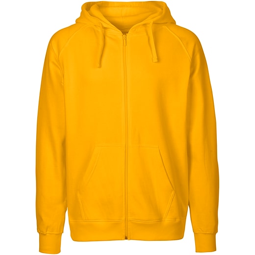 giallo Neutral Mens Zip Hoodie - yellow