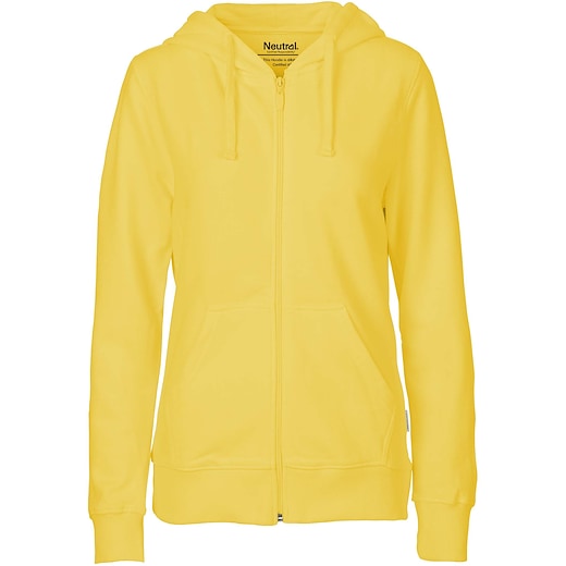 jaune Neutral Ladies Zip Hoodie - dusty yellow