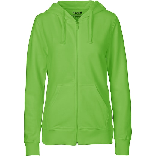 grön Neutral Ladies Zip Hoodie - lime