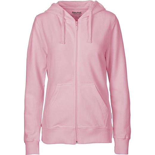 rosa Neutral Ladies Zip Hoodie - light pink