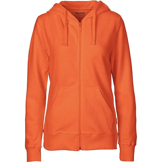 arancione Neutral Ladies Zip Hoodie - arancione