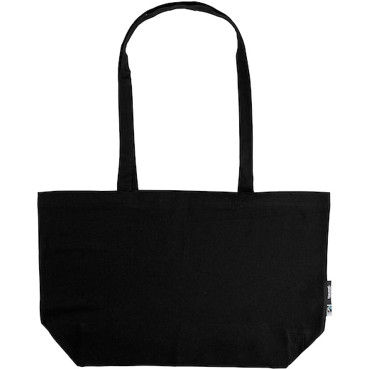 musta Neutral Shopping Bag Gusset - black