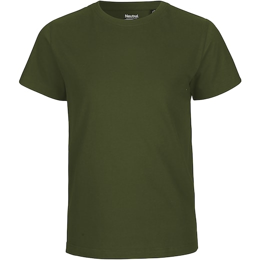 grøn Neutral Kids T-shirt - military green