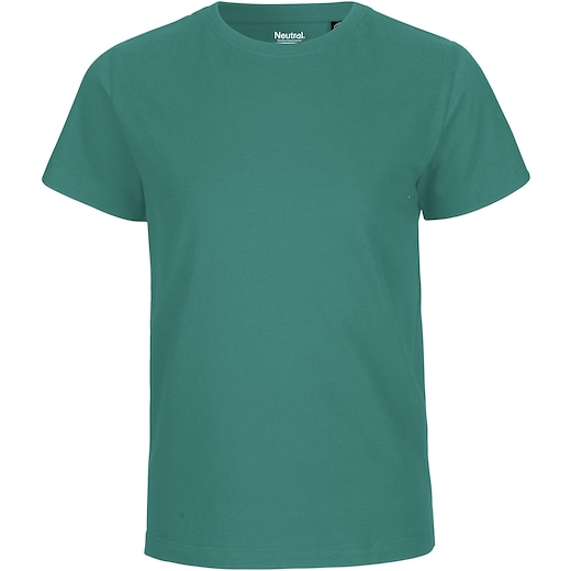 grön Neutral Kids T-shirt - teal