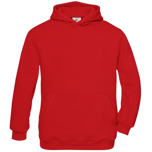 rouge B&C Hooded Sweat Kids - red
