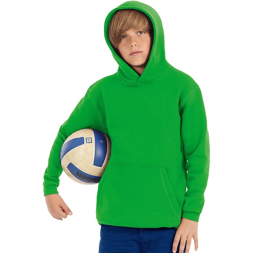 grön B&C Hooded Sweat Kids - real green