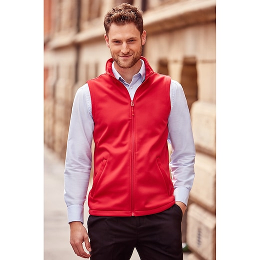 rød Russell Smart Softshell Gilet Men - classic red