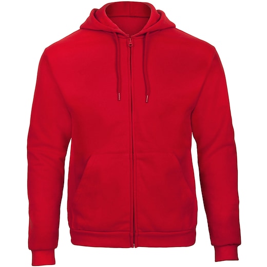 rosso B&C Zip Hoodie ID.205 50/50 - red