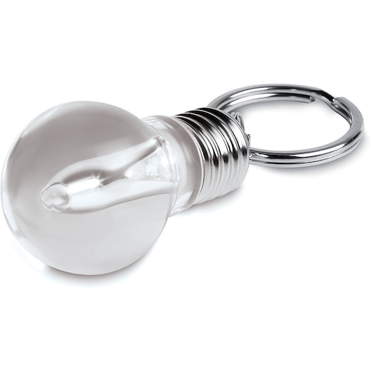 hvit LED-nøkkelring Lightbulb - transparent