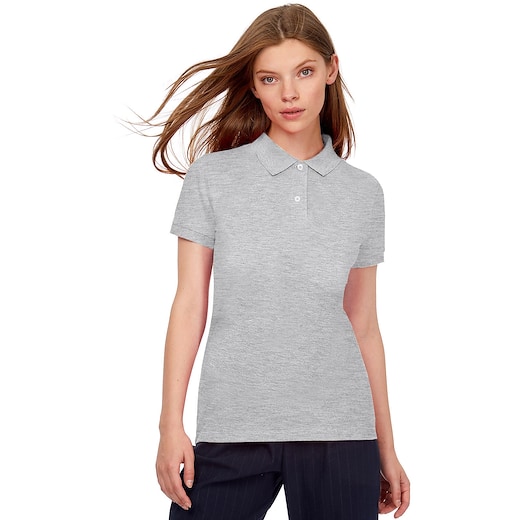 B&C Inspire Polo Women - heather grey