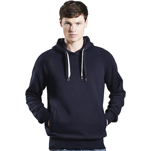 blå Continental Clothing Organic Pullover Hoody - navy