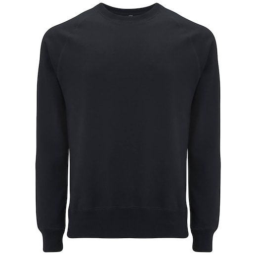 Continental Clothing Unisex Raglan Sweatshirt - black