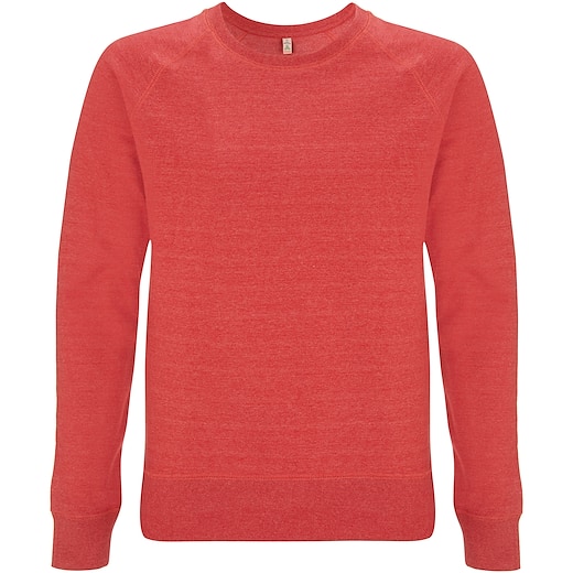 Continental Clothing Unisex Raglan Sweatshirt - red melange