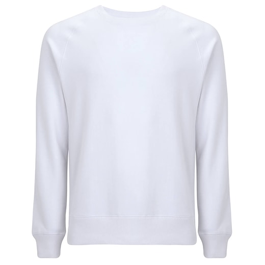 Continental Clothing Unisex Raglan Sweatshirt - white