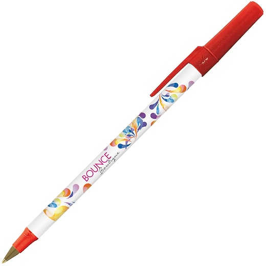 rouge Bic Round Stic Ecolutions Digital - red