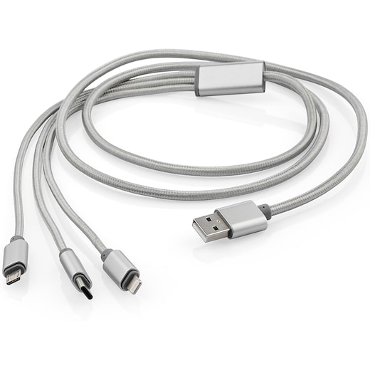grå USB-kabel Mega - silver