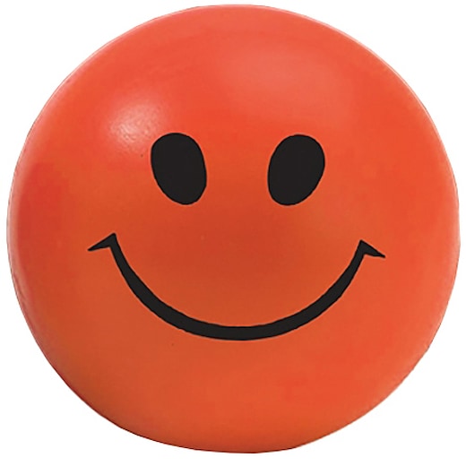 orange Stressboll Smiley - orange