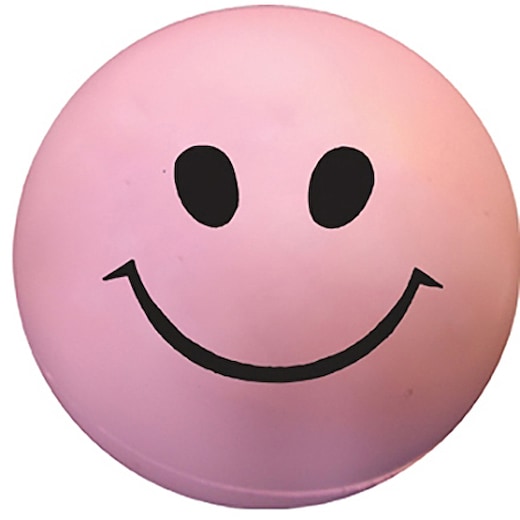 lyserød Stressbold Smiley - pink