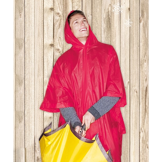 rosso Poncho impermeabile Wrexham - red