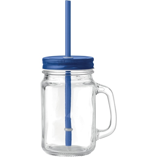 Glasskrus Straw - blå