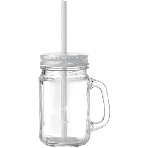Glasskrus Straw - hvit