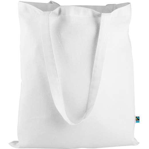 vit Bomullskasse Vera Fairtrade - white