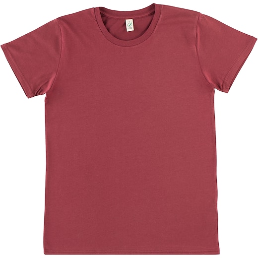punainen Continental Clothing Organic Women´s Classic T-shirt - burgundy