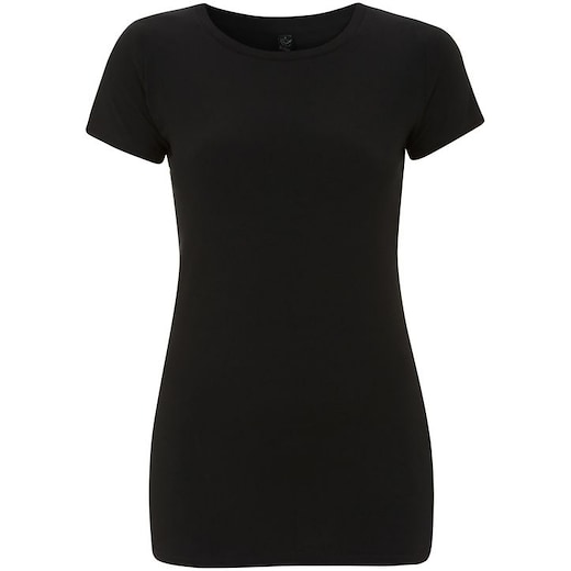 svart Continental Clothing Organic Women´s Slim Fit T-shirt - black