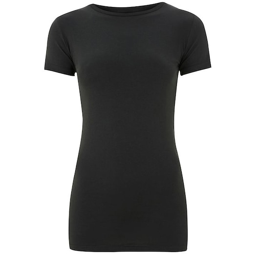 harmaa Continental Clothing Organic Women´s Slim Fit T-shirt - dark grey
