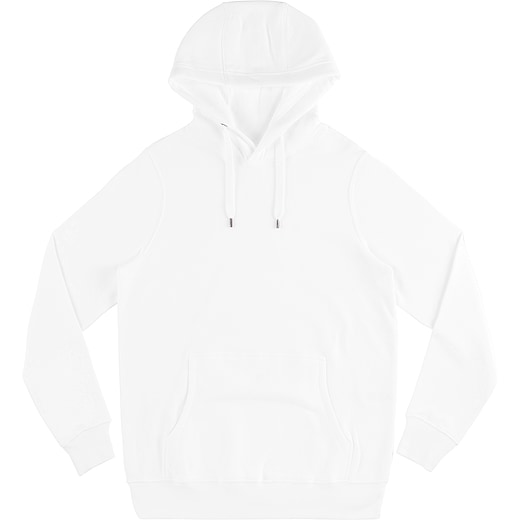 hvit Continental Clothing Organic Unisex Pullover Hoody - white
