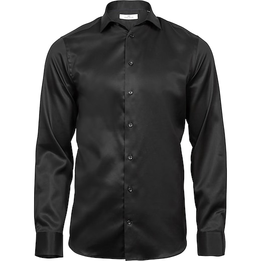 svart Tee Jays Luxury Slim Fit Shirt - black