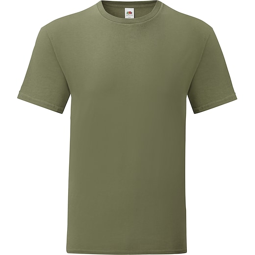 grøn Fruit of the Loom Iconic T - classic olive