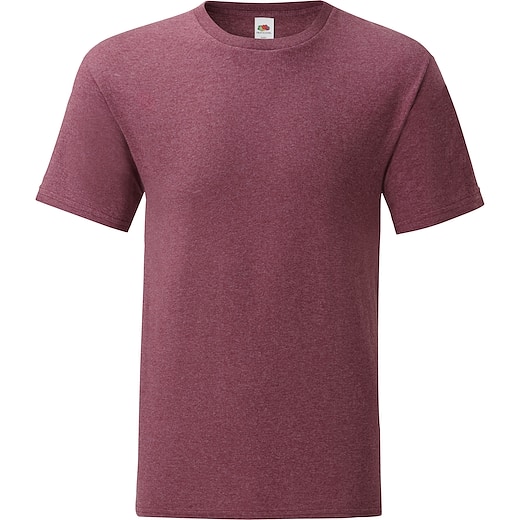 rosso Fruit of the Loom Iconic T - heather burgundy
