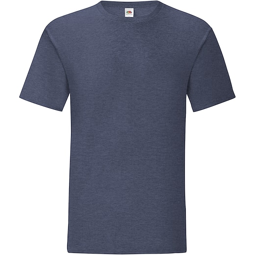 bleu Fruit of the Loom Iconic T - heather navy