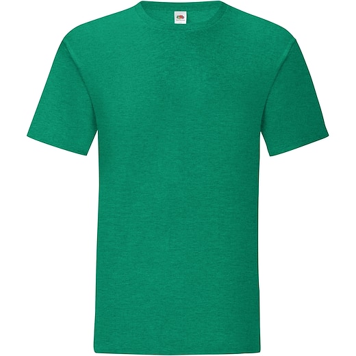 verde Fruit of the Loom Iconic T - heather green