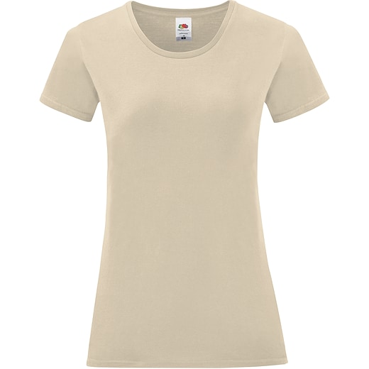 marrone Fruit of the Loom Ladies Iconic T - natural
