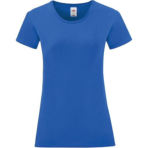 blå Fruit of the Loom Ladies Iconic T - royal blue