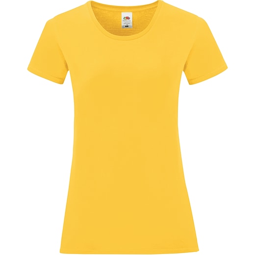 gul Fruit of the Loom Ladies Iconic T - sunflower
