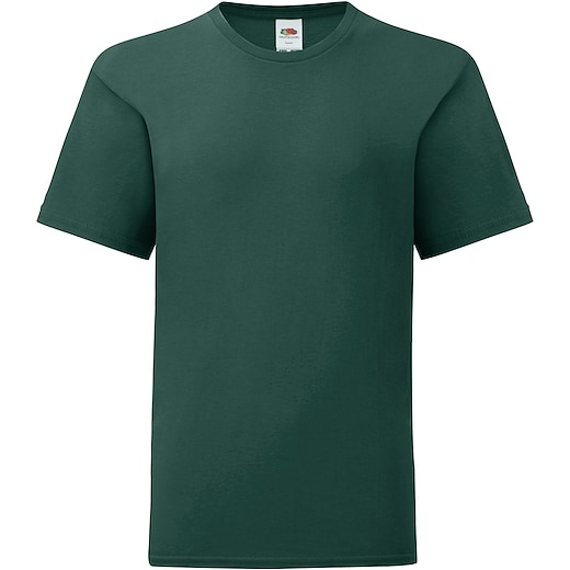 vihreä Fruit of the Loom Kids Iconic T - forest green