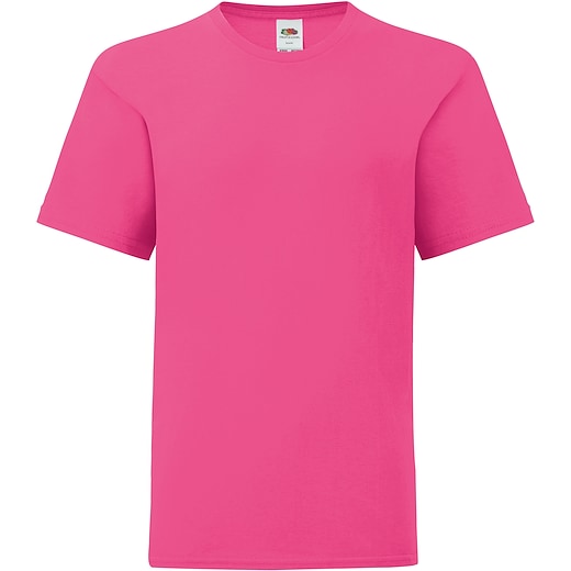 rosa Fruit of the Loom Kids Iconic T - fucsia