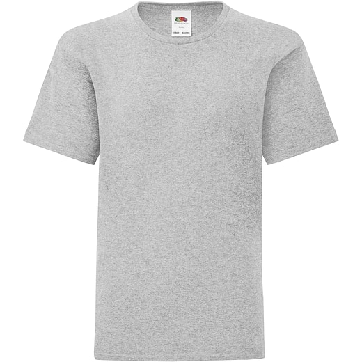 grå Fruit of the Loom Kids Iconic T - heather grey