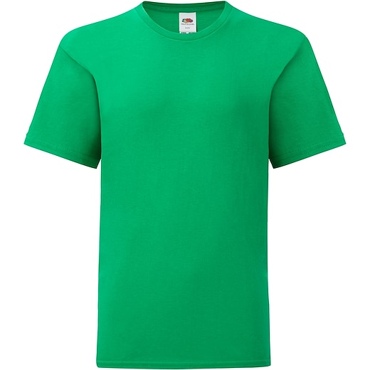 vert Fruit of the Loom Kids Iconic T - kelly green