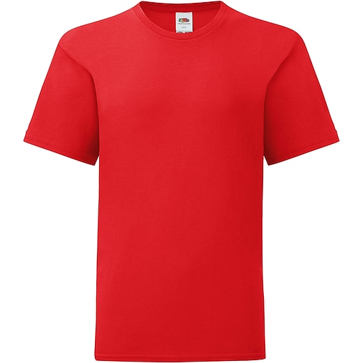 rosso Fruit of the Loom Kids Iconic T - red