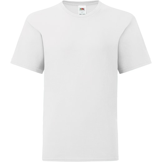 bianco Fruit of the Loom Kids Iconic T - white