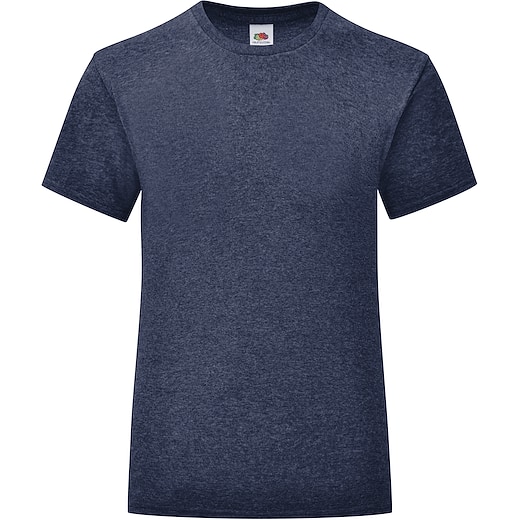 blu Fruit of the Loom Girls Iconic T - heather navy