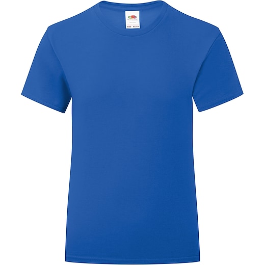 blu Fruit of the Loom Girls Iconic T - royal blue