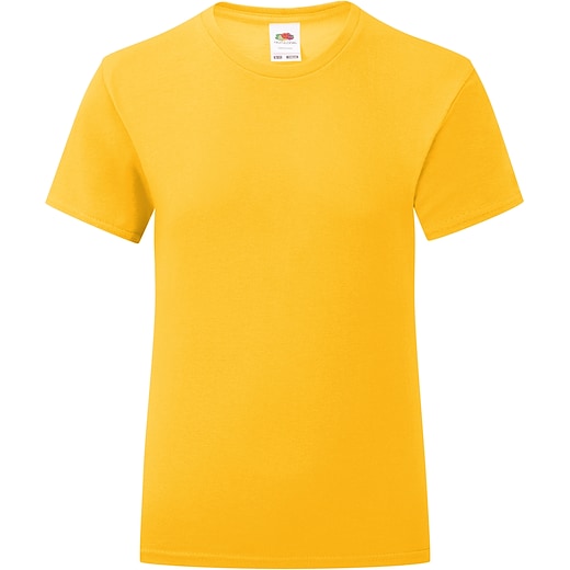 giallo Fruit of the Loom Girls Iconic T - sunflower